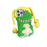 3D Silicone Phone Case for iPhone with DIY Braid Star Dinosaur Design