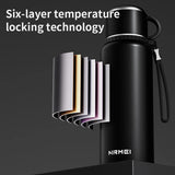 Stainless Steel Thermos Bottle with Tea Filter – Insulated Vacuum Flask featuring Temperature Display and Bounce Cover | Portable Outdoor Use