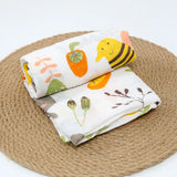 110cm Animal Pattern Cotton Gauze Cover: Double-Layered Newborn Towel Blanket