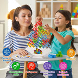 48 Blocks Stacking Tetra Tower Game - Balancing Toy for Kids' Desktop Fun