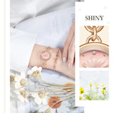 Luxury Waterproof Women's Quartz Watch with Daisy Carving Bracelet - Dress Wristwatch, Japan Movement, Ideal Women's Gift