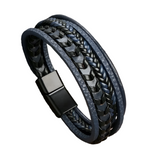 Men's Classic Hand-Woven Leather Bracelet – Multilayer Punk Bangle in 19/21/23cm | Friendship Charm Jewelry Gift