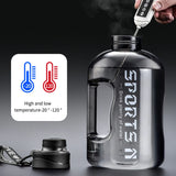 1.7L/2.7L Sport Water Bottle With Straw for Fitness Plastic Large Capacity Outdoor Water Tank Portable Travel Drinking Water Jug