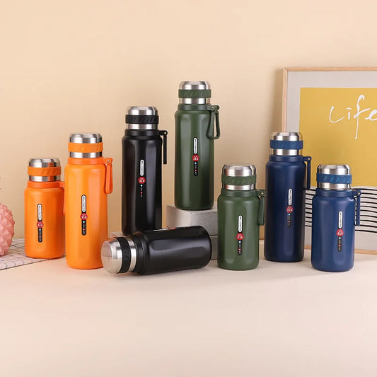 316 Stainless Steel Insulated Bottle with Large Capacity, Portable Sling Design for Men, Women, and Students – Ideal for Outdoor Sports