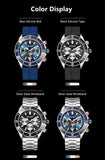 MEGIR Men's Luxury Chronograph Quartz Business Watch: Waterproof, Luminous, Big Dial