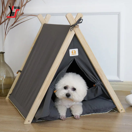 Four Seasons Pet Tent: Enclosed Dog House and Cat Delivery Room, Pine Winter Warm Shelter, Essential Cat Accessories