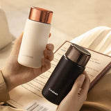 230ml Compact Stainless Steel 316 Vacuum Flask with Filter, Portable High-Quality Thermal Coffee and Tea Tumbler