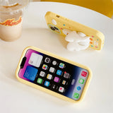 3D Duck Silicone Case with Foldable Wings for iPhone 11-14 Pro Max, Soft and Fun Cartoon Design