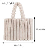 Soft Fluffy Top-handle Bag for Women: Stylish and Spacious Shopping Tote