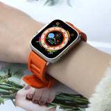 High-Quality Fluorine Rubber Apple Watch Band - Versatile Sizing for iWatch Series 2-6, SE