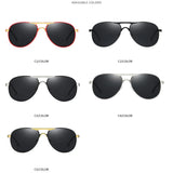 Polarized Luxury Sunglasses for Men - Retro Sun Glasses Ideal for Driving and Fishing, Featuring Male Metal Eyeglasses