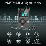 AM/FM Radio with MP3 Support, TF Card Slot for Expansion, EQ Adjustment, Telescopic Antenna, USB-C Fast Charging, Real-time Power Display