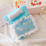 Labubu Doll To-Go Bag & Bedding Set – 17cm Plush Doll Accessories with Crossbody Carry Bags & Sleeping Bed for DIY Travel Play