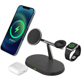 Magnetic Wireless Charging Stand: 15W Charging Station for iPhone 15/14/13/12, iWatch Ultra/8/7/6/5, AirPods 3/2/Pro, Samsung Devices