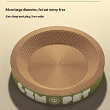 Round Corrugated Paper Cat Scratching Board: Durable, Non-Shredding Vertical Plate and Bowl Cat Toy