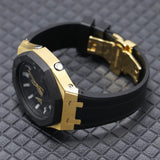 Luxury Carbon Fiber Casioak Mod: GA2100/2110 with Rubber Band & Butterfly Buckle