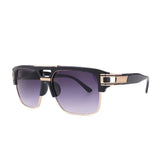 Glamour Fashion Brand Sunglasses for Men - Classic Luxury Sun Glasses with Mirrored Retro Vintage Square Shades