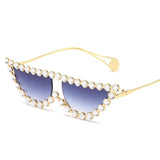 Luxury Rhinestone Cat Eye Sunglasses for Women - Transparent, Hot Fashion Accessories with UV400 Protection