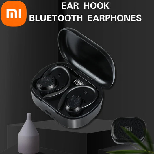 Xiaomi Wireless Bluetooth Earphones with Mic, LED Display, Waterproof HiFi Stereo Earbuds, TWS Ear Hook Headset for Sports