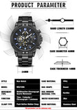 MEGIR Luxury Business Quartz Men's Watch: Stainless Steel, Waterproof Chronograph Wristwatch