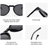 Women's Vintage Round Sunglasses: Retro Small Polarized Sun Glasses for Women, Fashionable Shades for Literary and Driving Eyewear