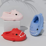 Crestar Cozy Plush Shark Slippers for Men & Women – Cute Cartoon Winter Slides with Waterproof, Antiskid Design for Indoor Comfort