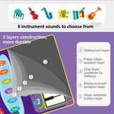 Kids' 2-in-1 Piano Mat: Piano Keyboard & Jazz Drum Music Touch Play Carpet, Educational Toy