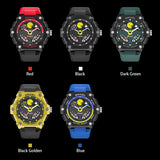 Men's Sport Chronograph Watch - Waterproof Quartz Analog-Digital Wristwatch with Silicone Strap