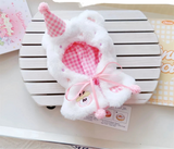 Labubu Doll Pajama Clothes Set – 17cm Plush Vinyl Outfit with Overalls, Cloak & Shirt for Cute Dress-Up Accessories & DIY Gift