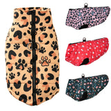 Waterproof Winter Jacket for Dogs: Keeps Pets Warm with a Leopard Print Design, Perfect for Christmas,