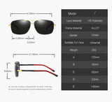 Vintage Polarized Sunglasses for Men - Aluminum Frame, Coated Lenses, Ideal for Driving and Outdoor Activities