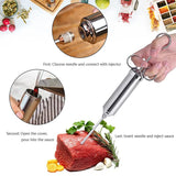 Stainless Steel BBQ Marinade Injector Kit with Needles – Perfect for Turkey, Grilling, and Flavoring Meats